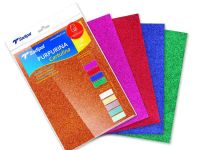 Бумага цветная глиттерная Sadipal "Sirio" А4 330 г Фуксия