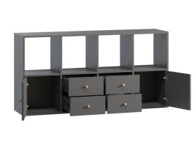 Стеллаж Кейн 2-149x75 Графитовый