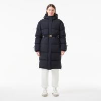 Женский длинный пуховик Lacoste с поясом