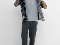 Футболка с V-образным вырезом, Серый