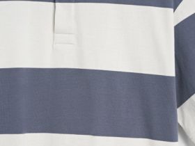 Поло в полоску из хлопка, Голубой