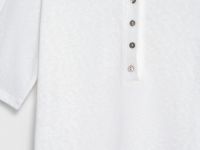 Футболка хенли из хлопка, Белый