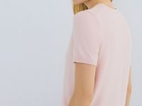Базовый джемпер с коротким рукавом, Розовый