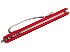 Складной нож Fox Vulpis Grenade Pattern, сталь N690Co, рукоять алюминий, красный