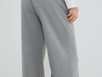 Прямые брюки из трикотажа, Серый