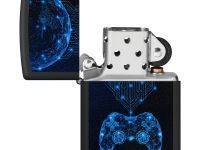 Зажигалка ZIPPO Gaming с покрытием Black Matte, латунь/сталь, черная, матовая, 38x13x57 мм