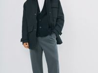 Утеплённое пальто на молнии, Серый