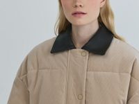 Утеплённая куртка из вельвета, Бежевый