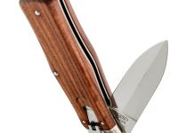 Выкидной нож Mikov Predator, сталь 420, рукоять палисандр, клипса