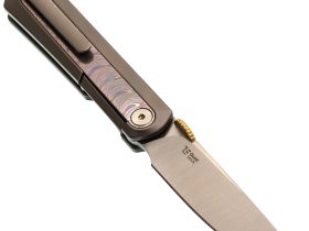 Складной нож Kizer Quoll, сталь S45VN, рукоять Titanium&Rainbow Damascus