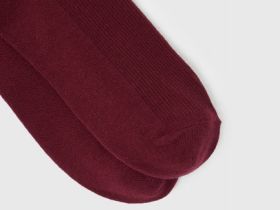 Носки в рубчик с сердечком, Фиолетовый