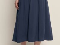 Юбка миди А-силуэта на резинке