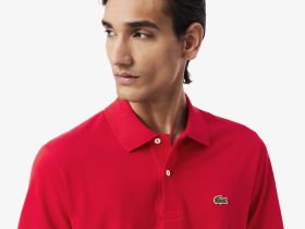 Мужское поло Lacoste из смеси эластичного органического хлопка