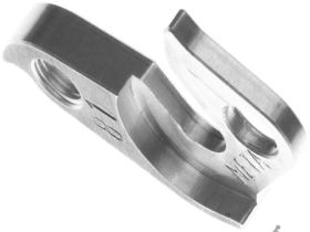 Держатель заднего переключателя "петух" Meta №81 фрезерованный (серебристый)