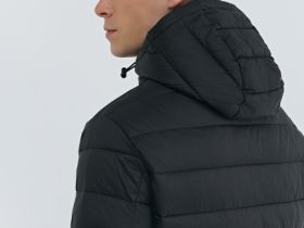 Утеплённая лёгкая куртка, Черный