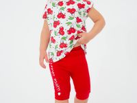Брюки детские трикотажные для девочек (легинсы укороченные), 2 пары в комплекте