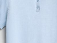 Базовый джемпер поло с коротким рукавом, Голубой