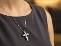 Подвеска из белого золота с бриллиантами э4701пд06174800