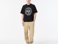 Мужская Футболка Lacoste из плотного хлопка с принтом