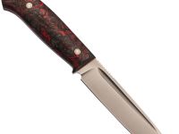 Охотничий нож Тигр, сталь Elmax, рукоять черно-красный карбон