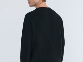Джемпер из текстурной пряжи, Черный