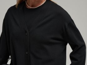 Кардиган свободного кроя с хлопком