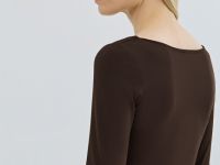 Боди с длинным рукавом, Коричневый
