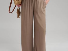 Брюки-палаццо с эластичным поясом