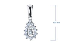 Классическая подвеска из белого золота с бриллиантами э0901пд08189300