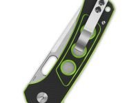 Складной нож QSP Unicorn, сталь 14C28N, рукоять микарта, черно-салатовый