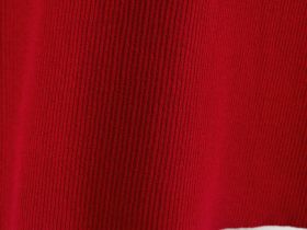 Вязаное платье в рубчик, Красный