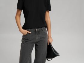 Футболка прямого кроя из джерси