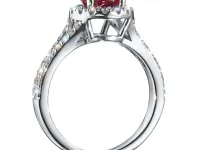 Кольцо из белого золота с рубином э4780кц08220602