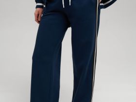 Брюки свободного кроя из футера