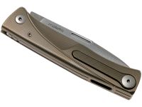 Складной нож LionSteel Thrill, сталь M390, рукоять Bronze titanium