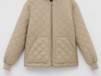 Утепленная стеганая куртка-бомбер