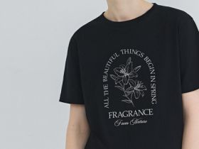 Футболка с принтом, Черный