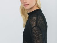 Полупрозрачный джемпер с шерстью альпака, Черный