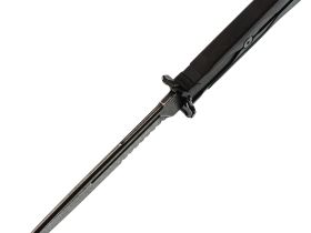 Тактический нож Mr.Blade Leshiy serrated blackwash, сталь AUS-8, рукоять Black Elastron