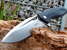 Нож складной Caracal Flipper, Designed by Boris Manasherov, Boker Plus 01BO771, сталь D2 Stonewashed Plain, рукоять стеклотекстолит G10