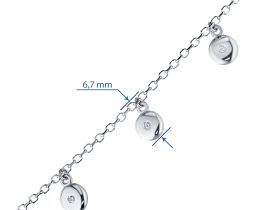 Браслет из серебра с бриллиантами э0601бр12154100