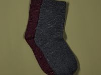 Носки Cozy Home, бордо/серый