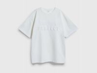 Футболка с объёмным принтом для девочек, Белый