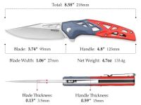 Складной нож Trivisa Leo-03RB, сталь K110, рукоять G10