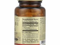 Solgar, витамин В1, 100 мг, 100 растительных капсул