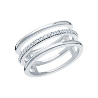 Серебряное кольцо с фианитами