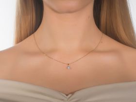 Подвеска из желтого золота с бриллиантом э0301пд06200854