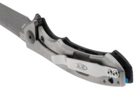 Складной нож Zero Tolerance 0450MMC, сталь Vegas Forge Damascus, рукоять титан/карбон, черно-синий