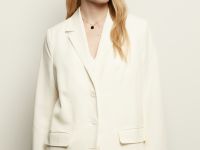 Однобортный жакет с добавлением льна
