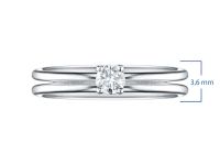 Помолвочное кольцо из белого золота с бриллиантом э4001кц07210865